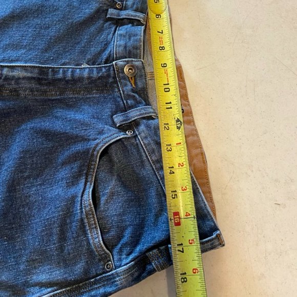 Duluth Trading Flex Ballroom Mens Size 36x32 Straight Cut Denim Blue Jeans - Picture 4 of 8